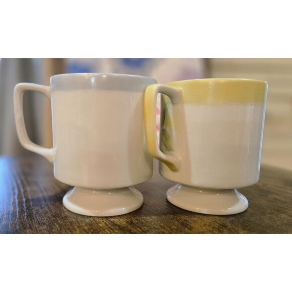 Vintage Hand Painted Porcelain Mugs with Pastel Flowers (set of 6) - Picture 10 of 10